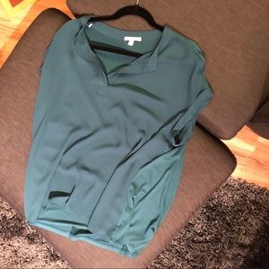 Pleione forest green blouse.